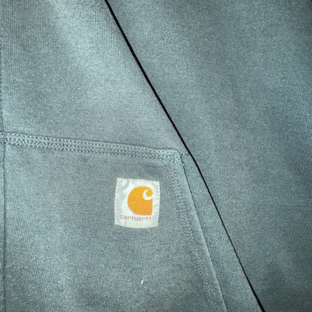 Carhartt Forest Green Full-Zip Hoodie - Pre-Loved - Picture 2 of 4